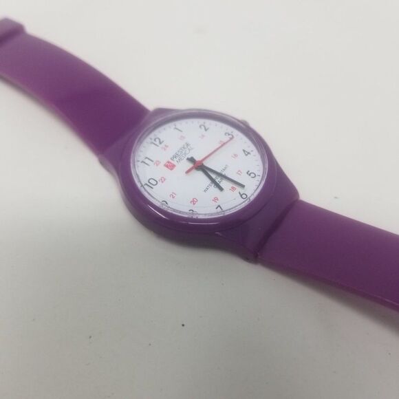 Prestige Medical Water Resistant Military Time Nursing Scrub Purple Band Watch - Picture 7 of 9